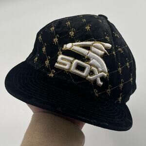 Cooperstown Collection American Needle Velvet Black SOX Hat Pro Model 7.5 MLB